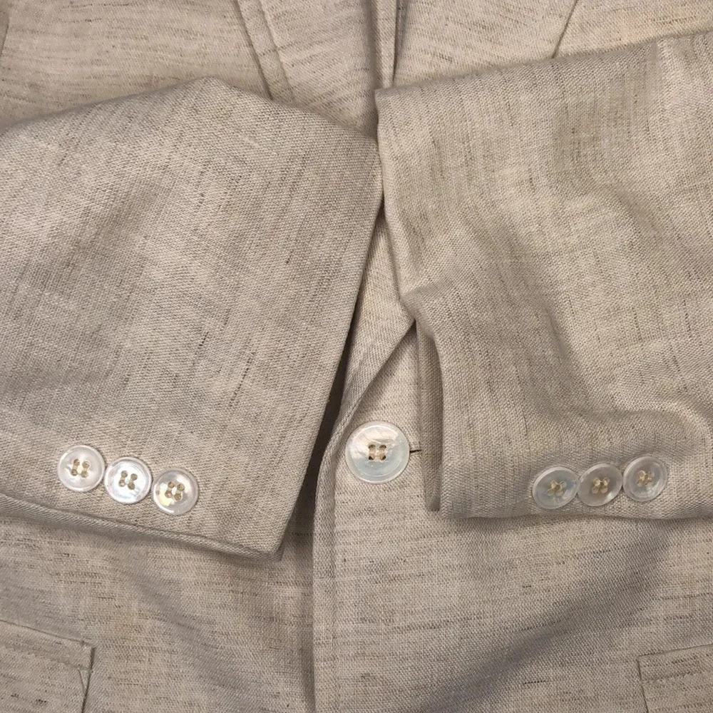 George Barry Men’s Vintage Single Breasted Linen Blazer